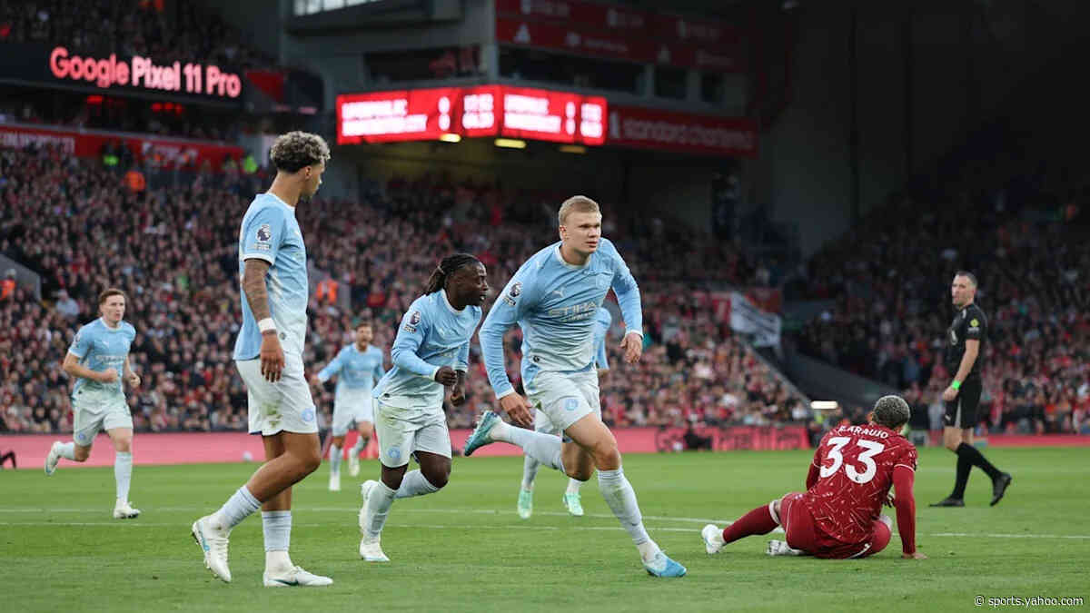 Police officer seriously injured as 10 arrested at tense Liverpool v Manchester City clash