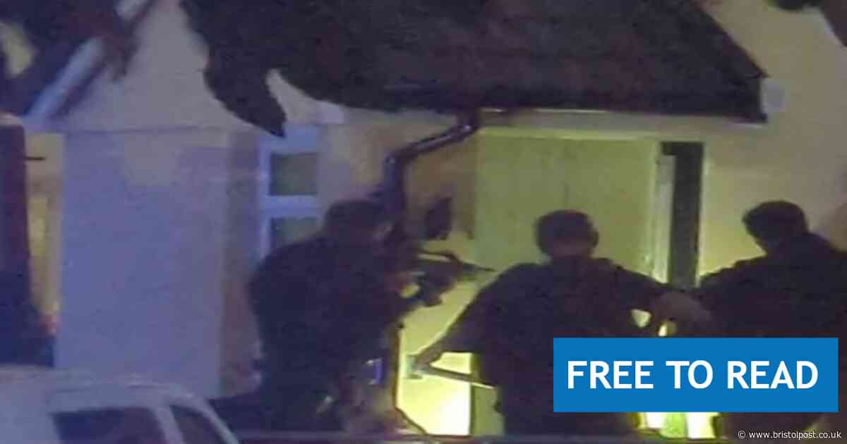 Armed police pictured in Pucklechurch as Taser used to detain machete-holding man