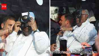 Anti-CEC protest: Congress chief Kharge dons Batman mask during march to Supreme Court