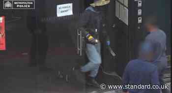 Moment two off-duty police officers pounce on burglar armed with crowbar during east London break-in
