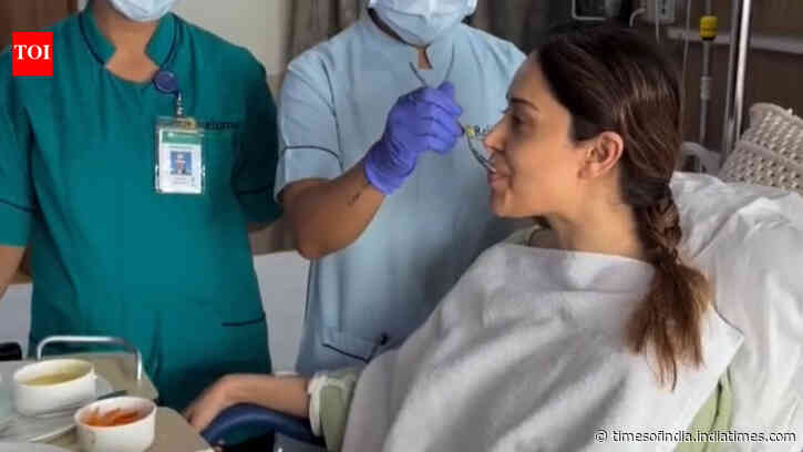 Nushrratt shares FIRST video from hospital as she recovers; medical staff feed her meal