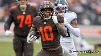 Browns' RB Judkins, LB Schwesinger day-to-day with ankle injuries