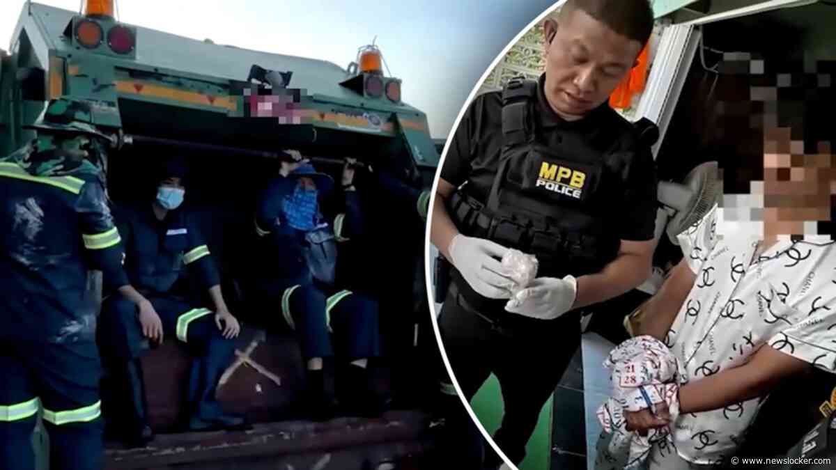 Thaise agenten verkleed als vuilnismannen pakken verraste drugsbaas op