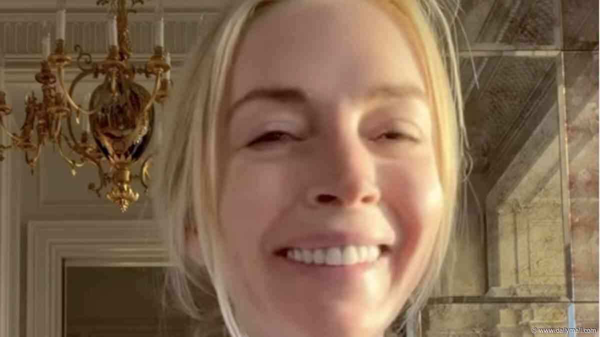Lindsay Lohan reprises her iconic Parent Trap roles as she marks twins' 40th birthday