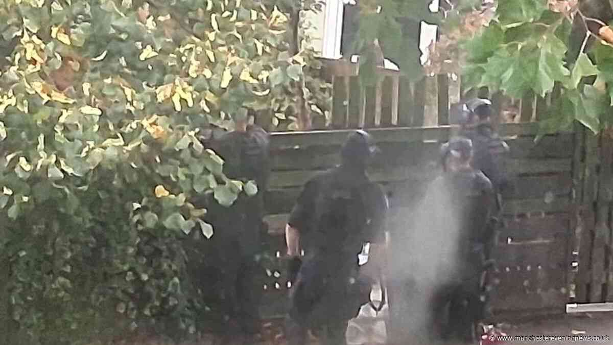 Riot police descend on Ashton street with arrests made as officer injured