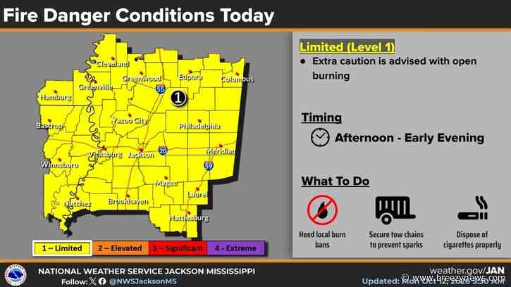 Fire Danger Expected Again Tomorrow