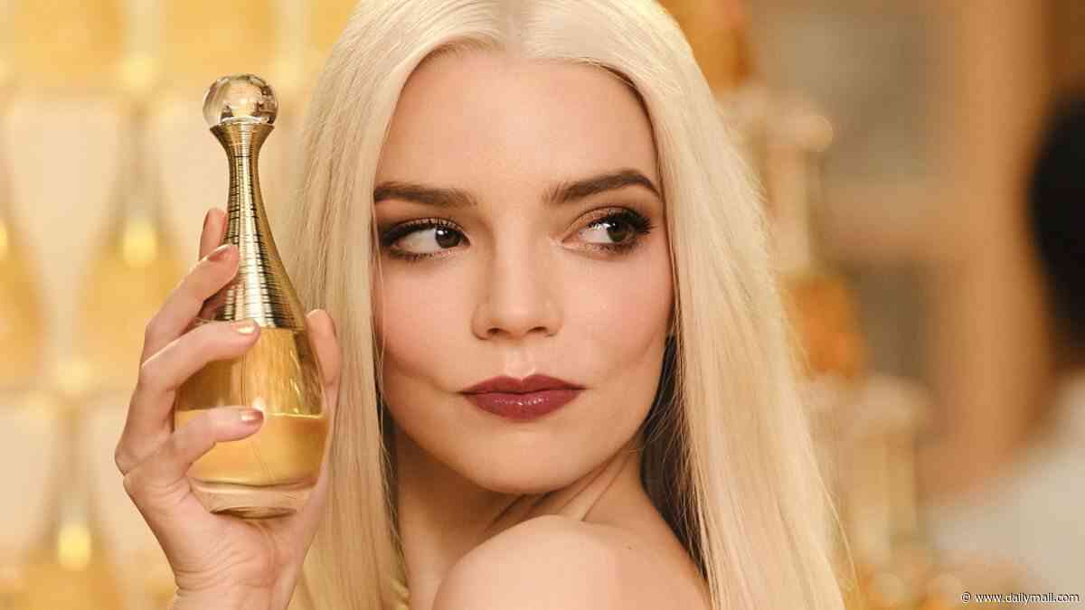 Anya Taylor-Joy stuns in a strapless white dress as she kicks off the Christmas countdown in magical Dior Beauty campaign