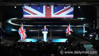 Reform vows to shut UK asylum system for five years - as Farage poses in front of 43ft replica migrant dinghy