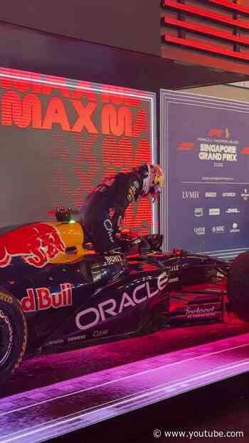 LET'S GOOOOOO, MAX 🤩 #F1 #RedBullRacing #SingaporeGP 🇸🇬