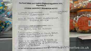 'Imminent risk to health' notice appears on Huddersfield supermarket entrance