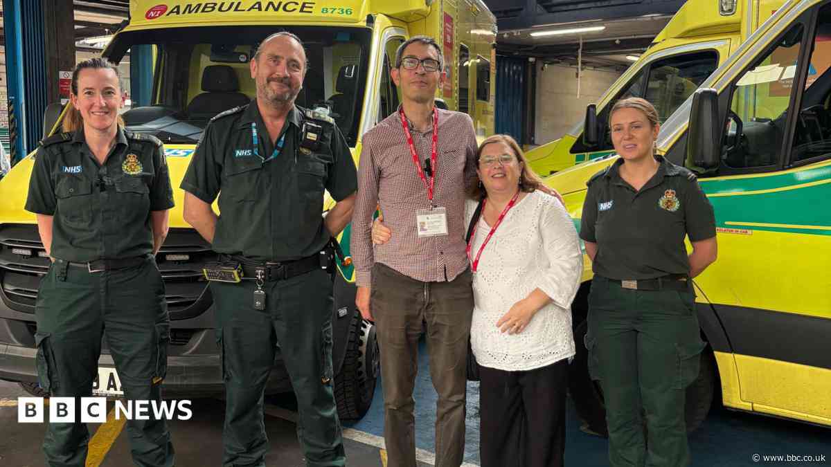 Man crushed under coach thanks life-saving medics