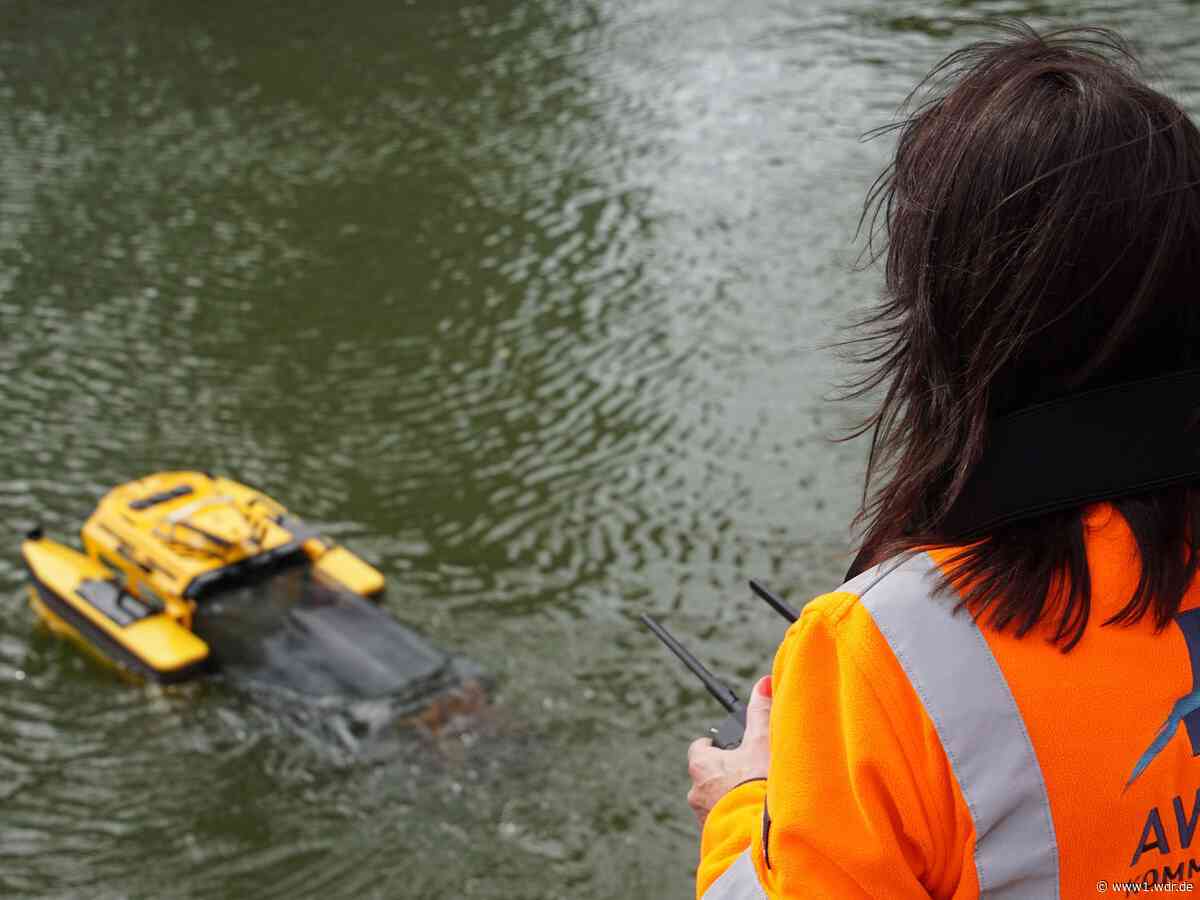 Wie ein neuer Roboter Düsseldorfs Alten Hafen reinigt