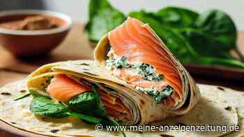 Blitz-Rezept für Lachs-Wrap mit Zitronen-Kräuterquark