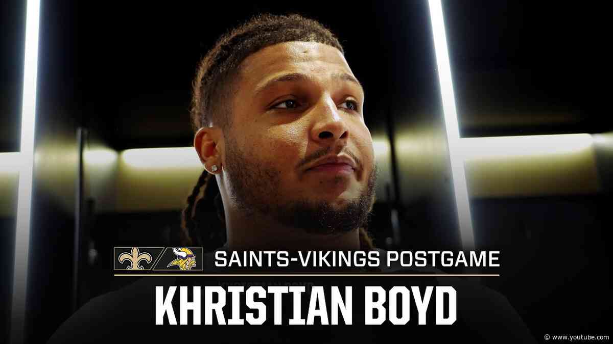 Khristian Boyd talks Forced Fumble, 3rd-Down Defense | Saints-Vikings Postgame