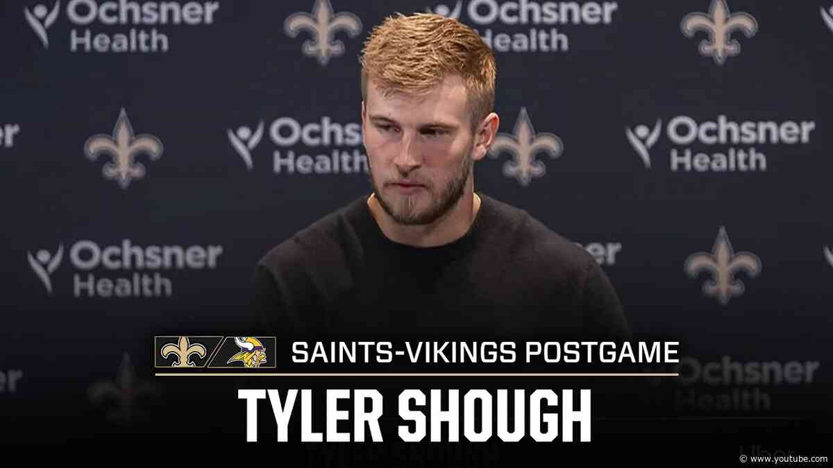 Tyler Shough Postgame after Saints Loss to Vikings