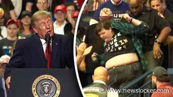Trump haalt uit naar demonstrant: ’Hij moet op dieet!’
