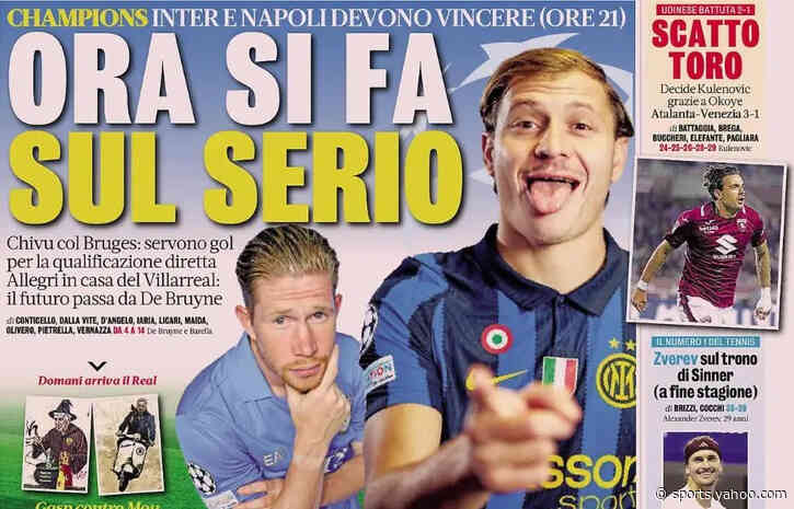 Today’s Papers – Things get serious for Inter and Napoli, embittered Spalletti
