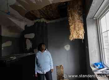 London mother 'suffers concussion, spinal spasms and whiplash' after ceiling in council house collapses