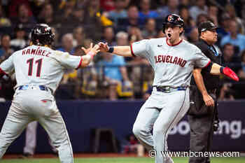 Chase DeLauter and José Ramírez lead the Guardians to a 7-3 win over the Rays in Game 1 of the ALCS
