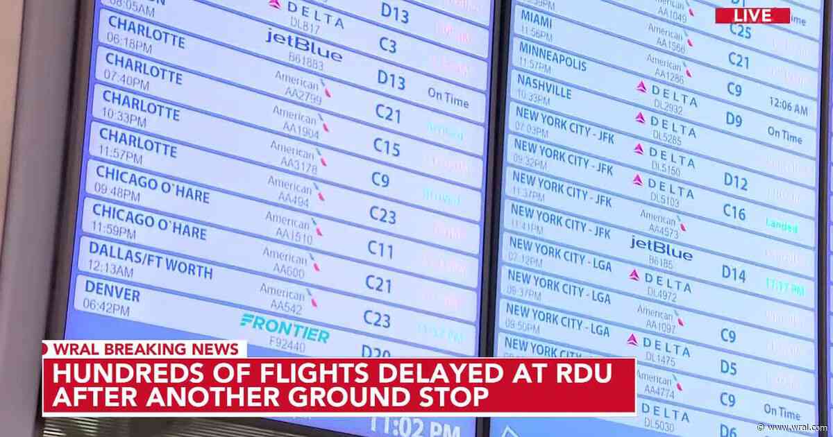Delays linger at RDU after two equipment outages ground flights