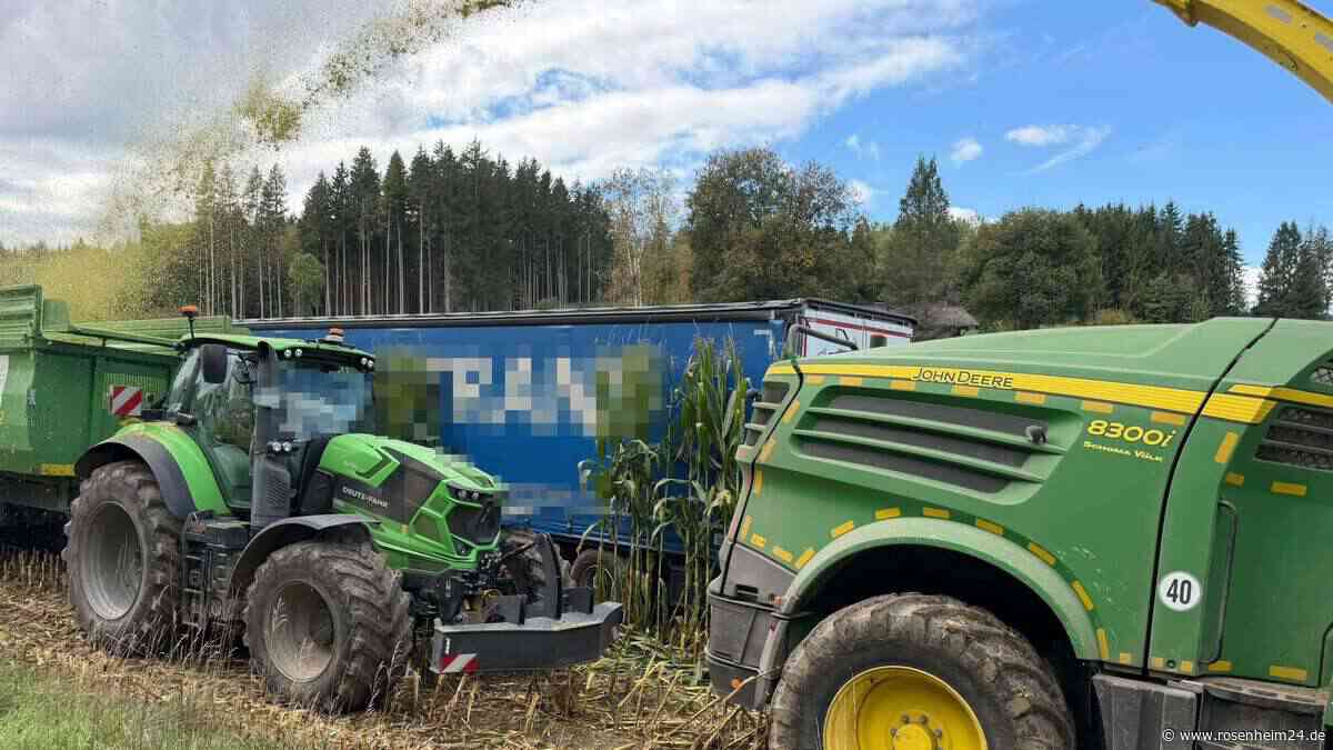 Nach Lkw-Unfall in Vogtareuth: So liefen die Bergungsarbeiten – warum ein Maisgebiss im Einsatz war