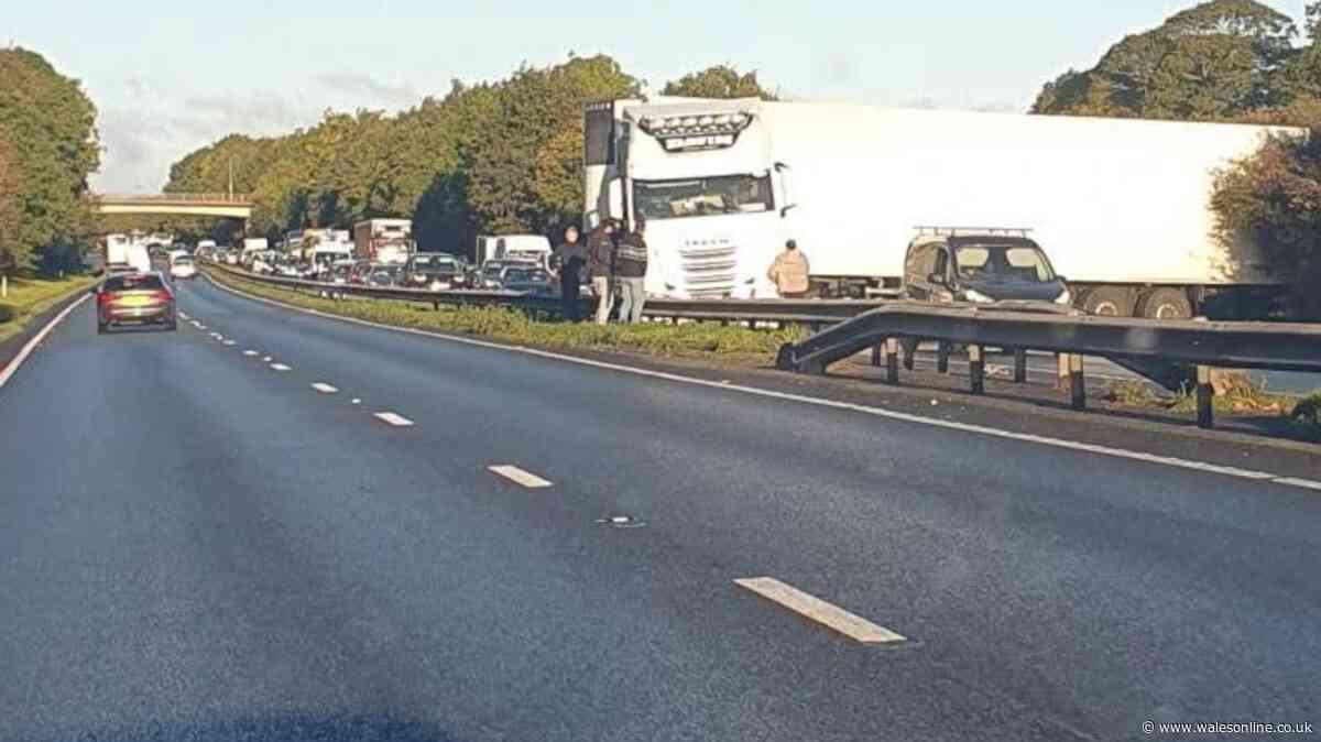 A55 crash near Holywell leaves lorry covering carriageway causing traffic chaos - live updates