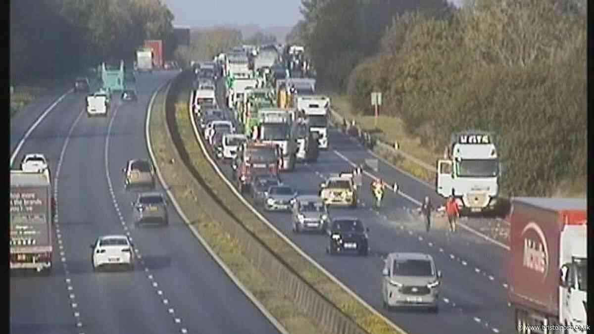 M4 lorry crash leaves debris on motorway - live updates
