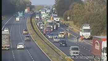 M4 lorry crash leaves debris on motorway - live updates