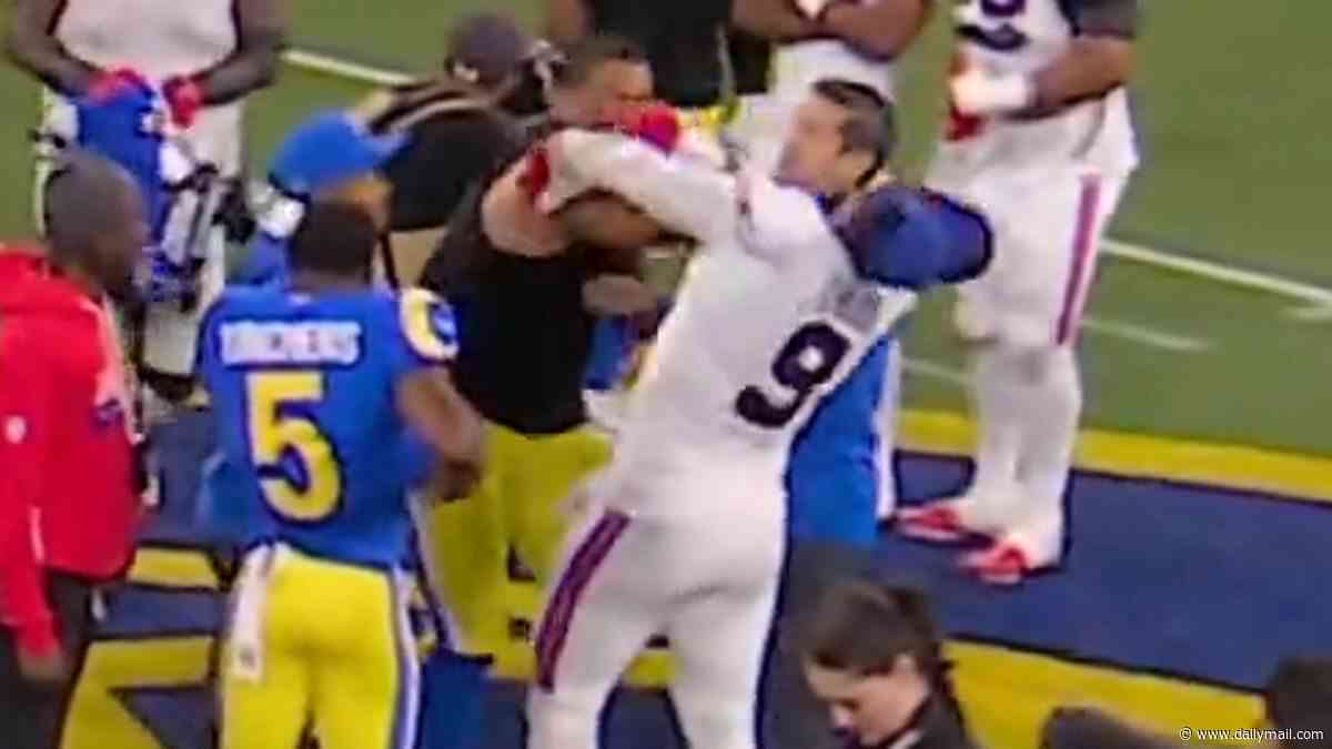 NFL thriller marred by disgraceful postgame violence as Rams star Alaric Jackson sucker-punches Bradley Chubb... before teammates wade in