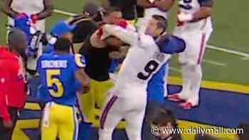 NFL thriller marred by disgraceful postgame violence as Rams star Alaric Jackson sucker-punches Bradley Chubb... before teammates wade in