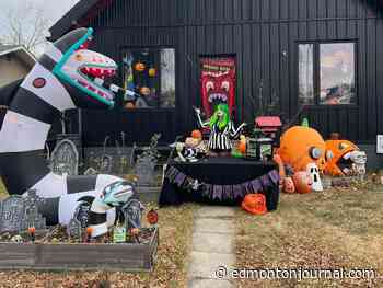 Boo-tiful Edmonton: October is showtime for Terrace Heights' Beetlejuice house
