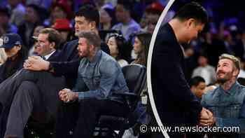 Beelden van David Beckham naast voormalige NBA-ster Yao Ming gaan rond door gigantisch lengteverschil