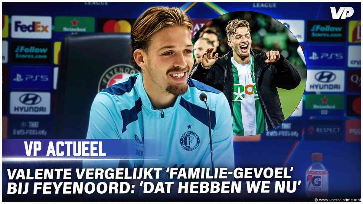 Valente over 'Gronings gevoel' bij Feyenoord: 'Dat is heel mooi'