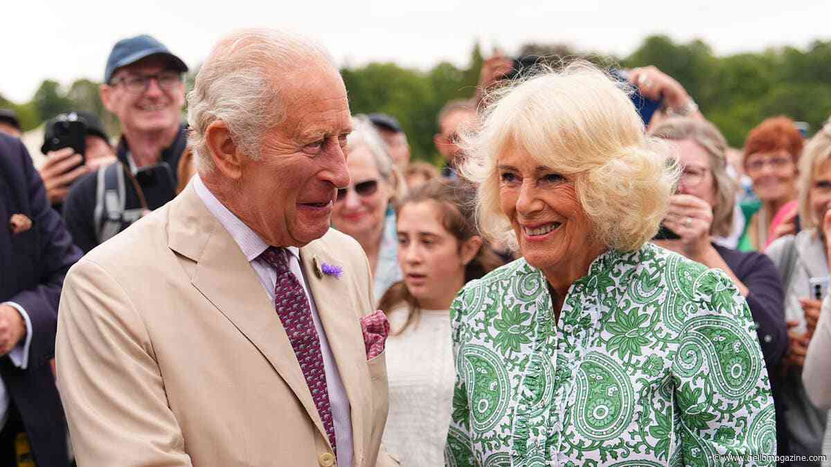 Rare moment King Charles and Queen Camilla were caught kissing on camera