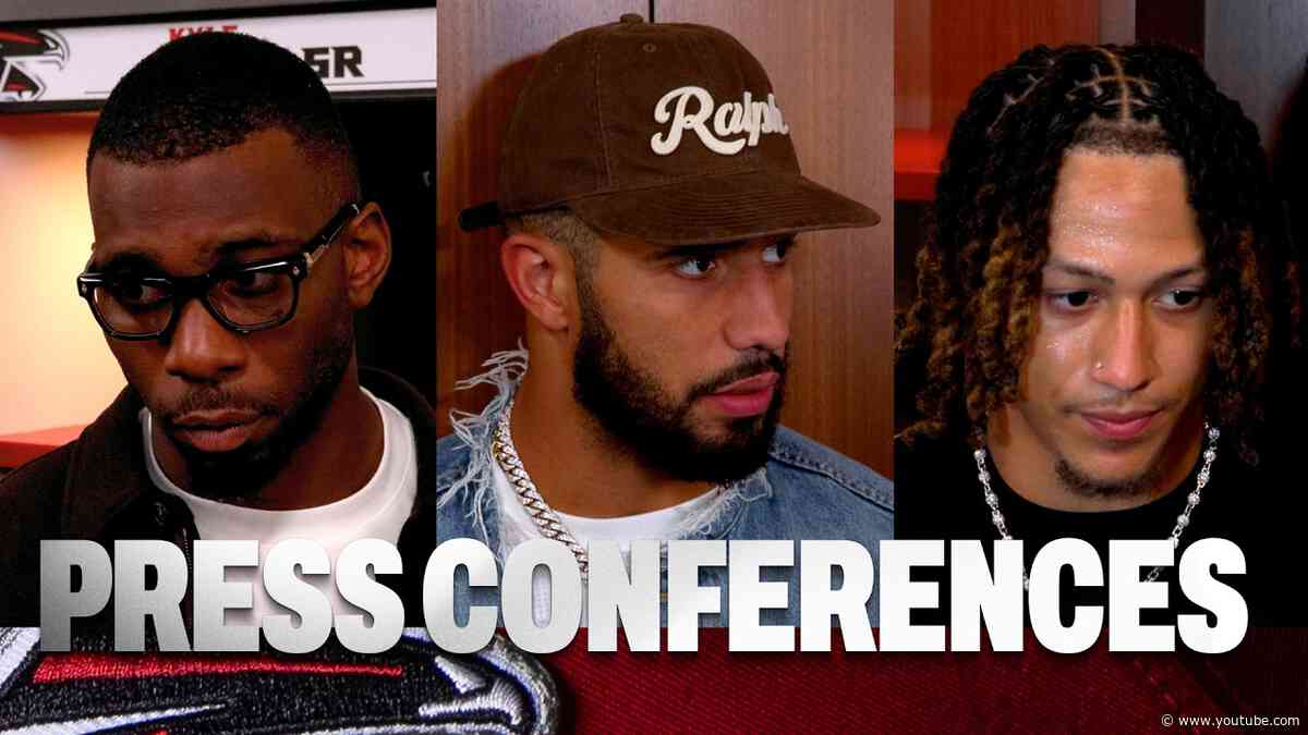 Kyle Pitts Sr, Jessie Bates III, & more speak after Sunday Night Football | Falcons Press Conference