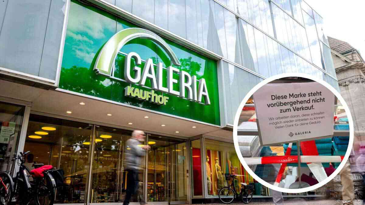 Waren hinter Absperrband: Galeria verkauft einige Marken nicht mehr – Insolvenz für Kunden spürbar