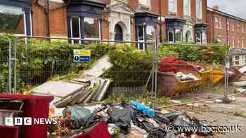 Fly-tipping left on road for more than a year