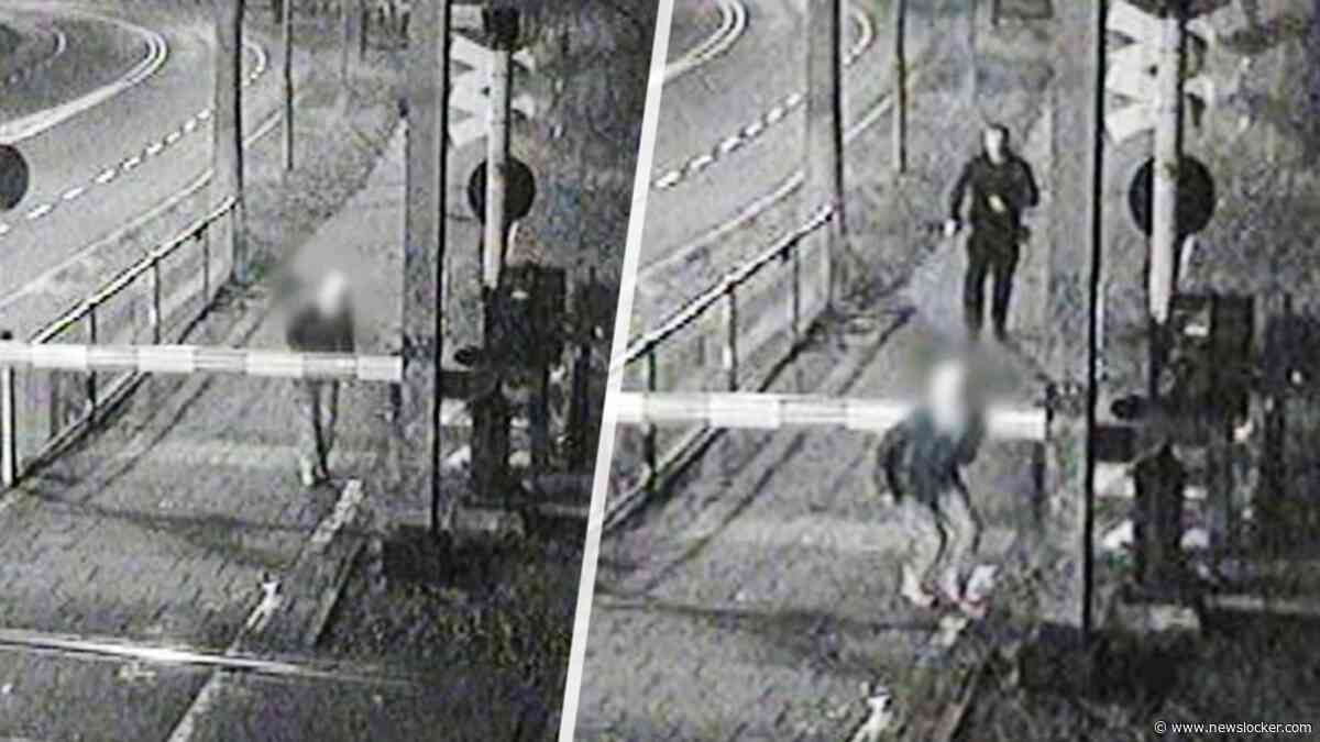 Aangrijpende beelden: vrouw weggesleurd voor trein