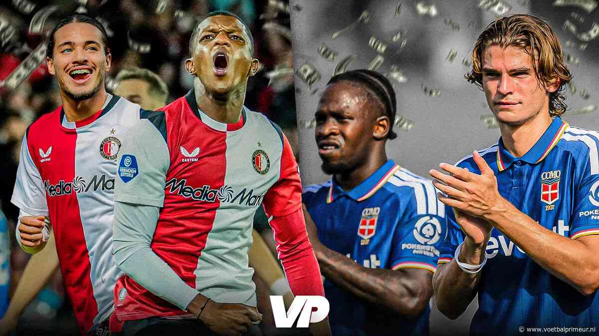 Marktwaarden: Como-selectie is meer dan twee keer zo duur als die van Feyenoord