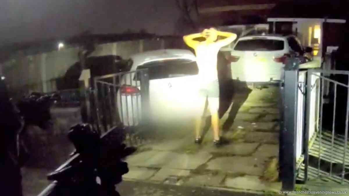 Dramatic footage shows moment gunman's four-hour stand-off ends as armed cop screams orders