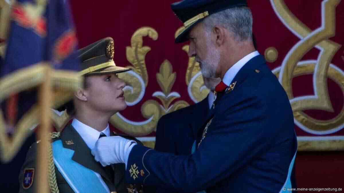 Prinzessin Leonore patzt bei Auftritt – Papa Felipe eilt zur Hilfe