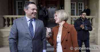 Former political rivals Notley, Kenney unite at event ahead of referendum