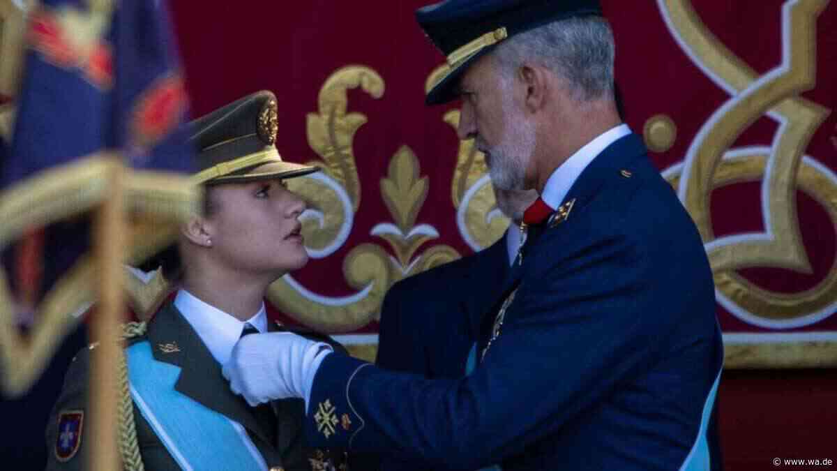 Prinzessin Leonore patzt bei Auftritt – Papa Felipe eilt zur Hilfe