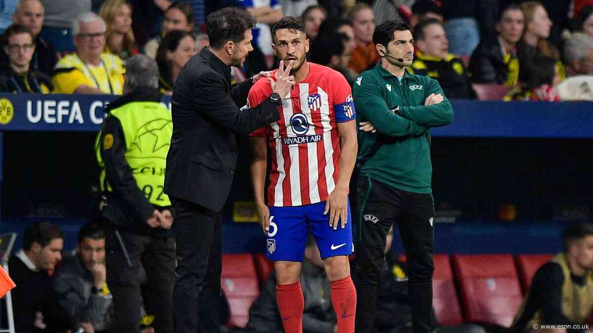 Atleti's Koke out vs. Utd after mother's death
