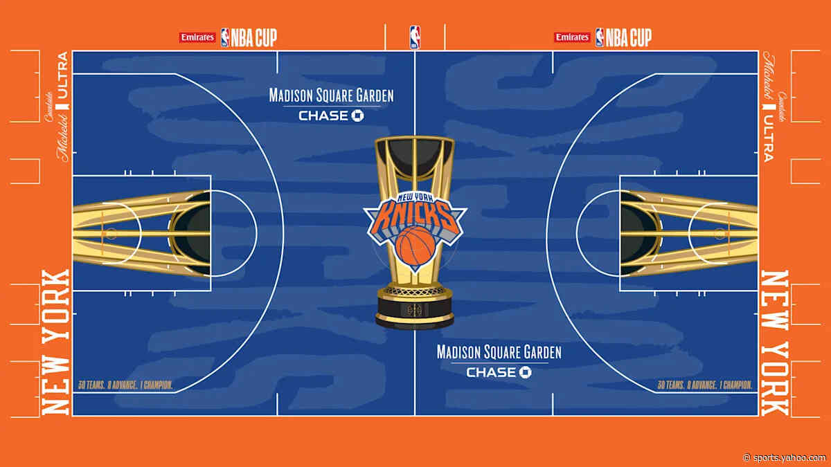 NBA unveils NBA Cup courts: Bold colors are back, fans will know it's a Cup game