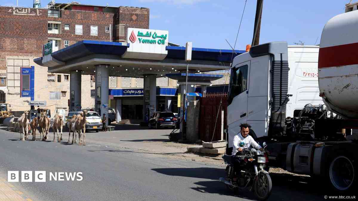 Saudi coalition strikes fuel depot near Yemen's capital