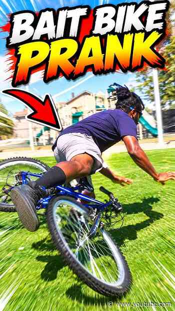 He wiped out! Bait Bike Prank 😂 #Pranks #Funny #Viral #Fails