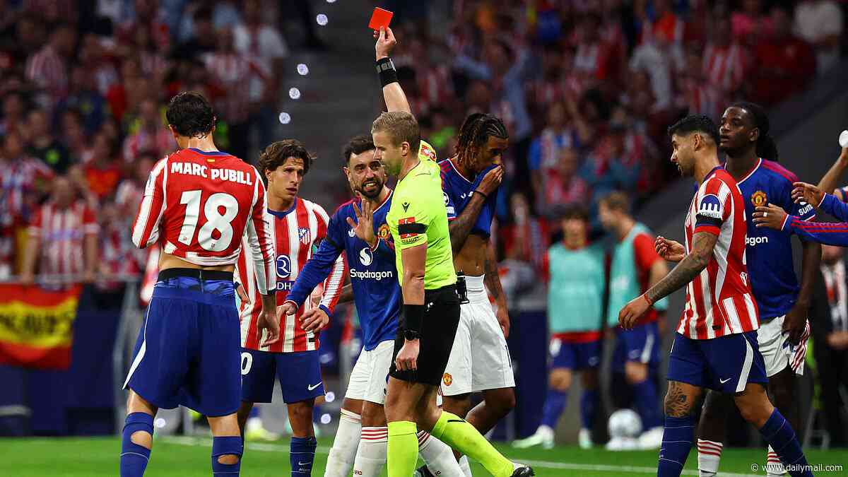 Atletico Madrid vs Manchester United and Arsenal vs Lille - Champions League LIVE: Leny Yoro is SENT OFF for Red Devils who are trailing 2-0, while Gunners are winning 3-0