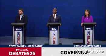 In gubernatorial debate, Sanders relies on usual talking points as opponents attack her record