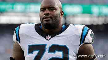 Panthers OL Moton participates in 1st padded practice since clot diagnosis